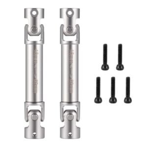 DEWOKI Stainless Steel Drive Shaft with D Shaped Hole for FMS FCX18 LC80 Upgrade 1/18 RC Crawler Tire Foam Compatibility