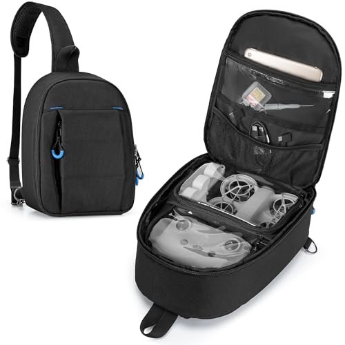 PGmoon Portable Drone Sling Bag for Fun Fly RC Plane Plans DJI Neo Fly More Combo RC N3 Remote Controller and Intelligent Flight Battery