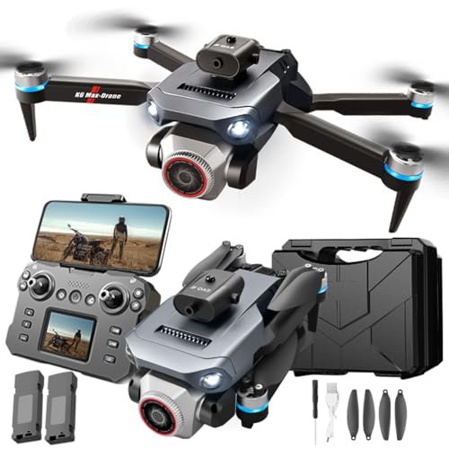K6 Foldable WiFi FPV Drone with 4K Ultra Wide Camera Real Time Vision Screen Handle and Brushless Motor