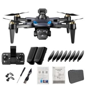 SkyHigh Tech GPS Drone with 4K Dual Camera for Adults and Kids Foldable HD Drones with 3000mAh Batteries Optical Flow Localization Smart Return Home Features Perfect for RC Plane Shot Down Enthusiasts