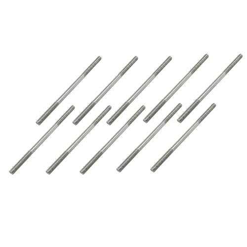 10PCS M2 5X50mm Stainless Steel Double End Threaded Pushrod Connector for RC Model Aircraft Parts Helicopter Car Boat DIY Toys