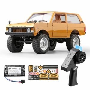 ZynithRC MN 168 SC10 RC Truck 1/12 Scale 2.4G 4WD Off Road Crawler with LED Lights Two Stage Speed Change Ready to Run Yellow