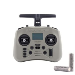 Radiomaster Pocket Crush 2.4GHz ELRS Hall Gimbal RC Heavy Load Truck Remote Control Slate Grey with 18650