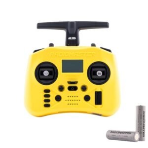 Radiomaster Pocket Crush 2.4GHz ELRS Hall Gimbal Transmitter RC Radio Mode 1 or 2 Portable Lightweight Foldable Antenna Yellow with 18650