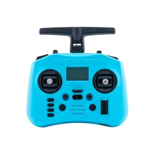 Radiomaster Pocket Crush 2.4GHz ELRS Hall Gimbal Transmitter Remote Control for RC Snow Plow Truck Mode 2 Iceberg Blue