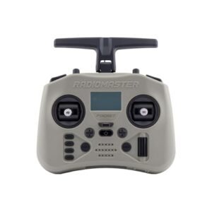 Radiomaster Pocket Crush 2.4GHz ELRS Hall Gimbal Transmitter Fisca RC Truck Remote Control Snow Plow Lightweight Foldable Antenna Mode 2 Slate Grey