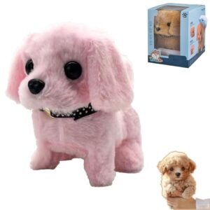 Jfxgjuv 2025 New Nicoo - My Realistic Robot Puppy, Robot Puppy That Acts Like A Real Puppys, Ai Robotic Dog - Walking, Barking, Tail Wagging (Pink)