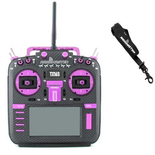 RadioMaster TX16S MAX MKII Carbon Purple JB Color RC Transmitter with ELRS Mode 2 for Custom RC Airplane Color Schemes