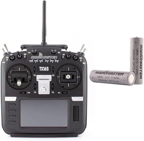 Xiangtat RadioMaster TX16S MKII V4.0 Hall Gimbal 2.4G 16CH ELRS 4IN1 Multi Protocol EDGETX OpenTX Transmitter for RC Helicopter Cyclic Control with 18650B Battery