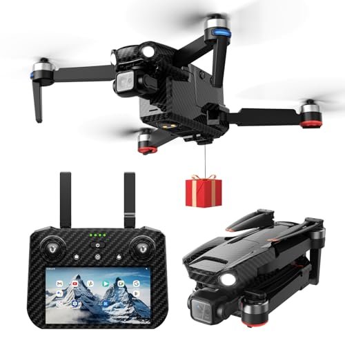 Bingchat 2025 New Upgraded Drones with Camera for Adults 4K HD Payload Release Touch Screen Tablet Controller 3 Axis Gimbal Drone 5 Miles 82 Minutes Long Battery