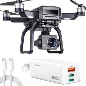 F7 GPS Drone with 4K Camera for Adults+B65W Fast Wall Charger for Charging Drones and more