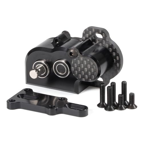 Tiny Portal Transmission 48P Gearbox with Slipper Pad for RC Car 1/10 Chassis LCG Cheater Rigs Capra AR45P CP44 Enduro Comp Fox Portal Axle Builds Black