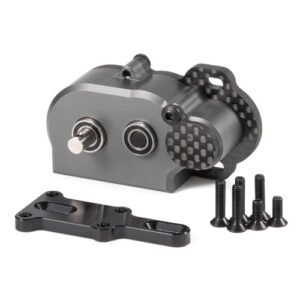 LCG Transmission NOD Tiny Gearbox Salinas RC Transmission with Adapter Plate for Straight Axle Axial AR44 AR45 AR60 Enduro Vanquish F9 F10 Gray