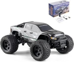 EAZYRC FMS FMT24 1 24 Chevrolet Colorado Brushed RC Truck RTR 2 4Ghz Basher RC Cars 4X4 Off Road Hobby Grade Waterproof 2 Speed Transmission RC Crawler with 370 Motor RC Car for Gift Black