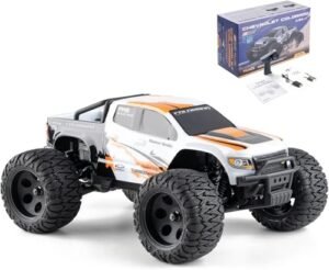 EAZYRC FMS FMT24 1 24 Chevrolet Colorado Brushed RC Truck RTR with 2 4Ghz Basher RC Cars 4X4 Off Road Hobby Grade Waterproof 2 Speed RC Semi Truck Transmission Crawler with 370 Motor RC Car for Gift White