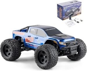 EAZYRC FMS FMT24 1 24 Chevrolet Colorado RC Pulling Truck Transmission Brushed RTR 2 4Ghz 4X4 Off Road Waterproof Crawler with 370 Motor 900mah for Adults Blue