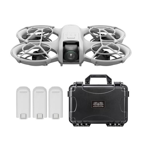 DJI Neo Palm Sized Lightweight Drone with Six Intelligent Shooting Modes Two Extra Intelligent Flight Batteries and Waterproof Hard Carrying Case