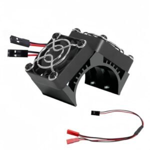 Dual 40mm RC Motor Cooling Fan for 1/8 Onroad RC Car Compatible with Arrma Traxxas 4068 4074 4082 4268 4274 Motors Black