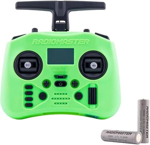 Radiomaster Pocket Crush ExpressLRS Radio Controller 2.4G 16CH ELRS Transmitter for Explorer RC Quadcopter with Hall Gimbal Mint Mist 18650B