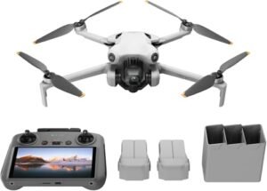 DJIXJ Mini 4 Pro Fly More Combo Plus with DJI RC 2 Drone Includes 12v 135 RC Battery for Extended Flight Time