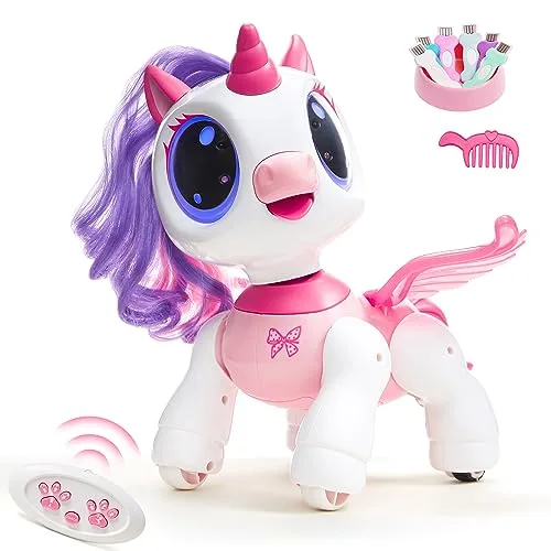 SGILE RC Robot Toy Interactive Unicorn Pet for Kids with Remote Control
