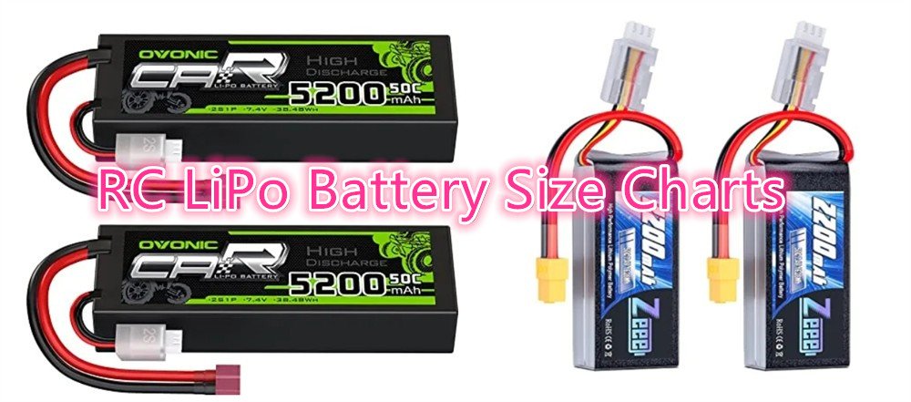 RC LiPo Battery Size Charts