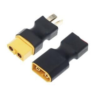 JVSRM XT60 to T Plug Female Male Connector Adapter for RC Car FPV Drone Lipo NiMH Battery Charger ESC No Wires Connector (1 Pair)